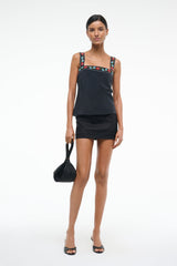 DEMY BEADED SHOULDER BAG | BLACK