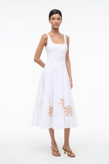 WELLS DRESS | PALM EMBROIDERY