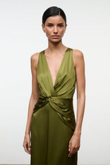 SELENE SILK DRESS | PEAR