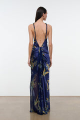 CHARLI SILK DRESS | TAPESTRY MIDNIGHT