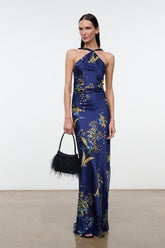 CHARLI SILK DRESS | TAPESTRY MIDNIGHT