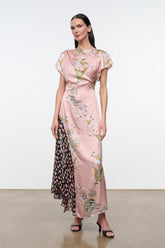 FAWN SILK DRESS | TAPESTRY ROSE MULTI