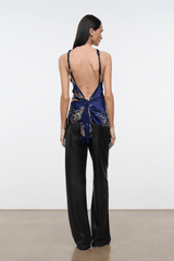 CHARLI SILK TOP | TAPESTRY MIDNIGHT