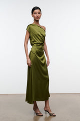 PHARE SILK DRESS | PEAR