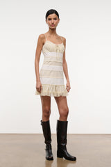 HALIE MINI DRESS | ECRU