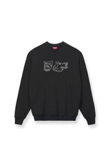 CUSTOM STAUD x C.BONZ OVERSIZED SWEATSHIRT | BLACK