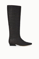 WALLY FLAT BOOT | ESPRESSO WOVEN LEATHER