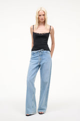 EVANGELINE TOP | BLACK SILK