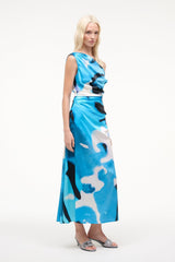 PHARE SILK DRESS | BLUE HAZE
