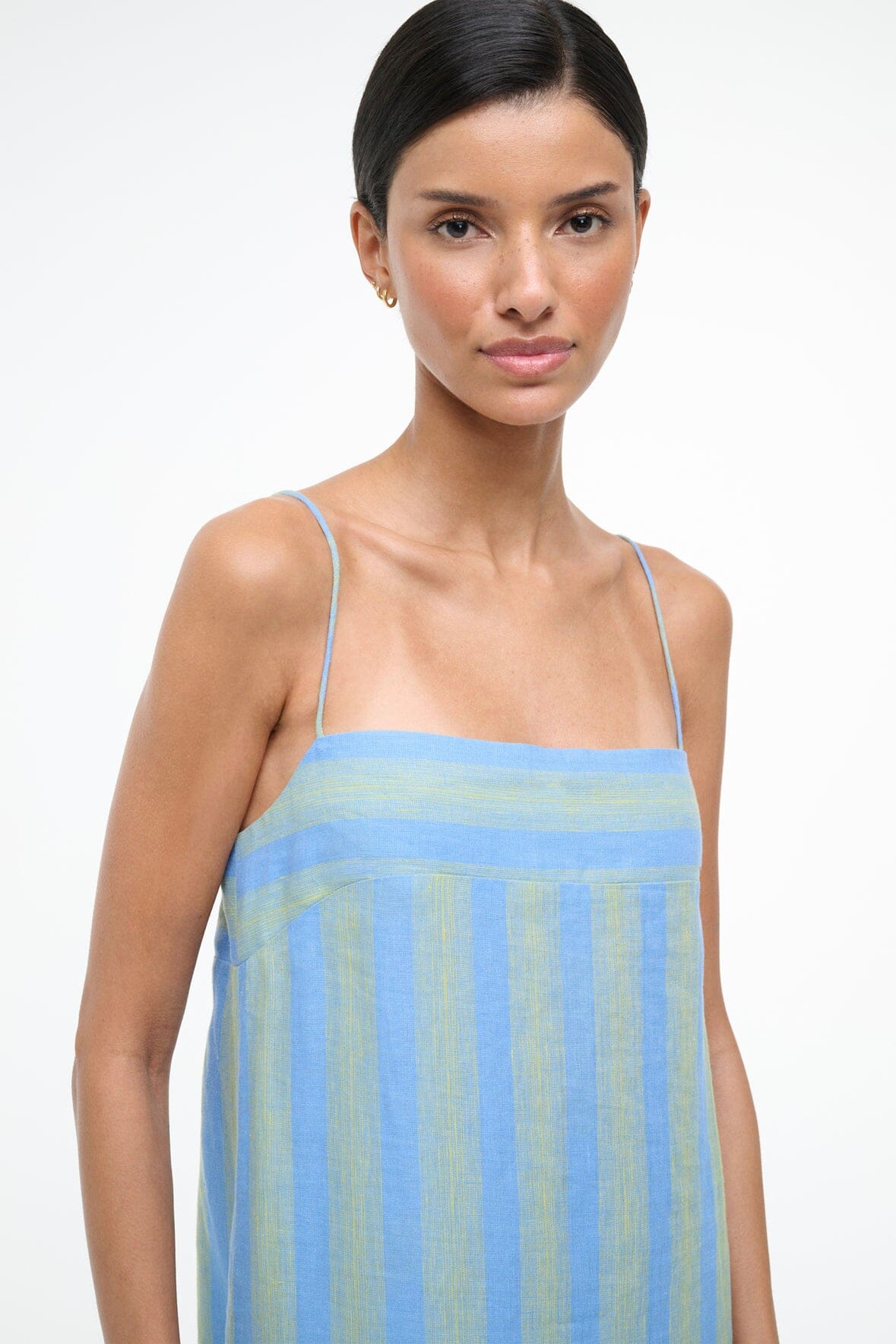 LAURA LINEN DRESS | SEAPORT STRIPE
