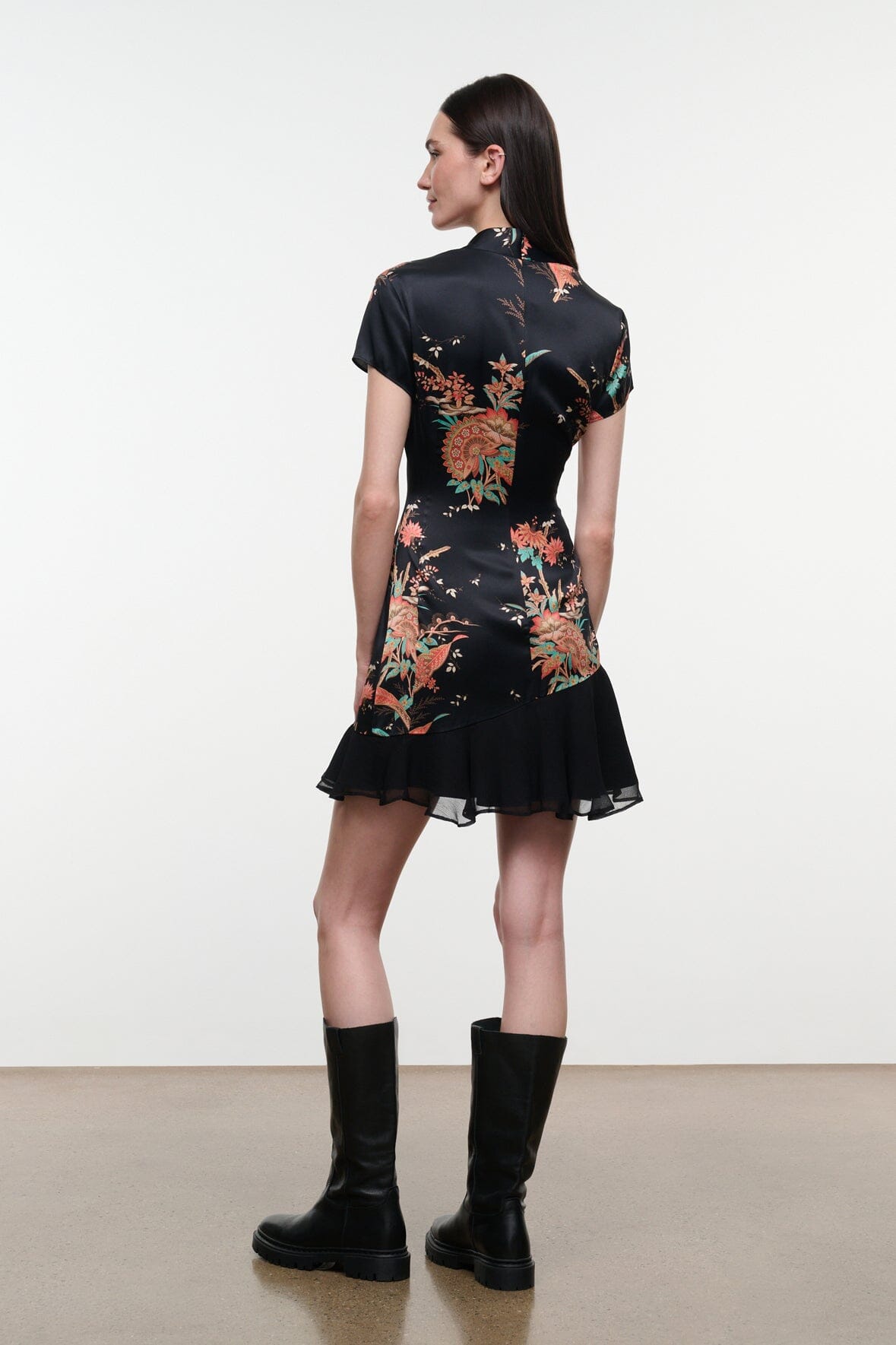 RAE SILK DRESS | TAPESTRY NOIR