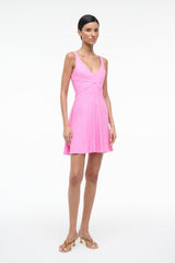 MADISON LINEN MINI DRESS | ORCHID