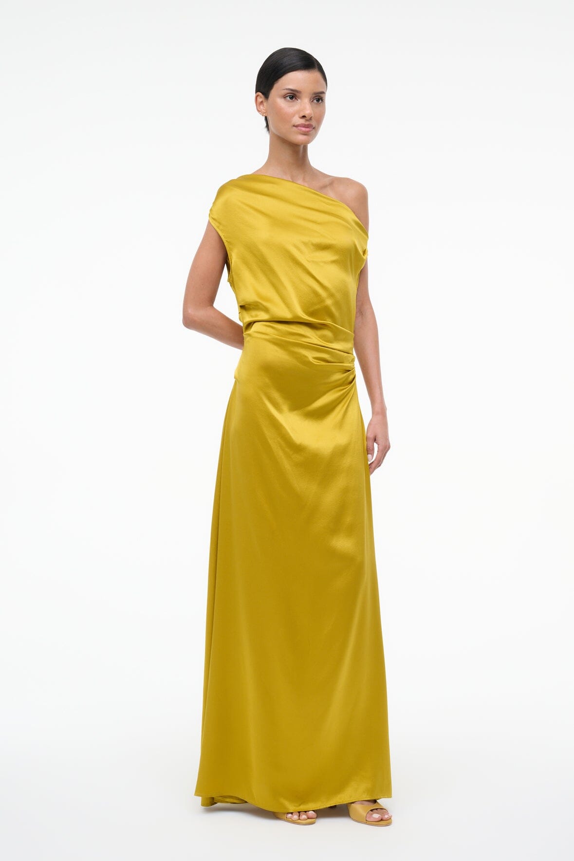 MAXI PHARE SILK DRESS | TURMERIC