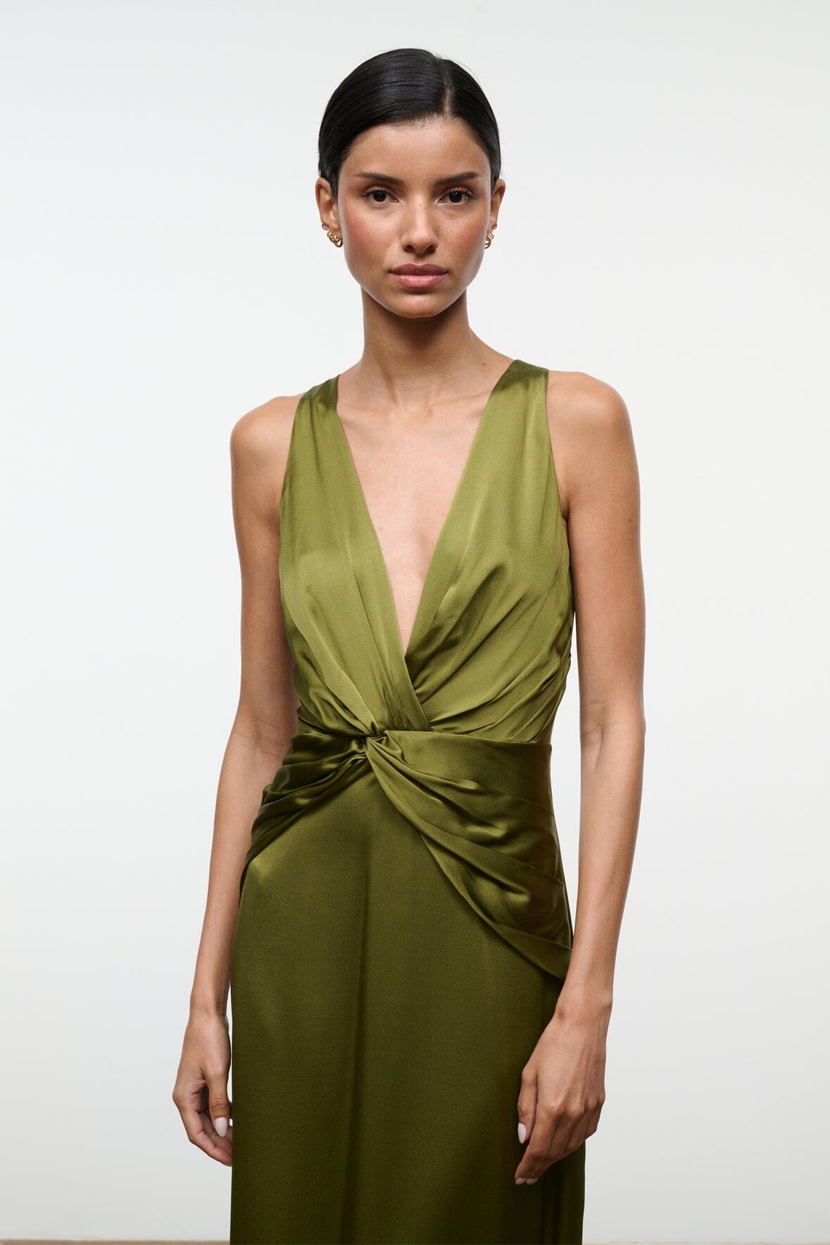 SELENE SILK DRESS | PEAR