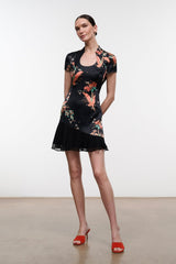 RAE SILK DRESS | TAPESTRY NOIR