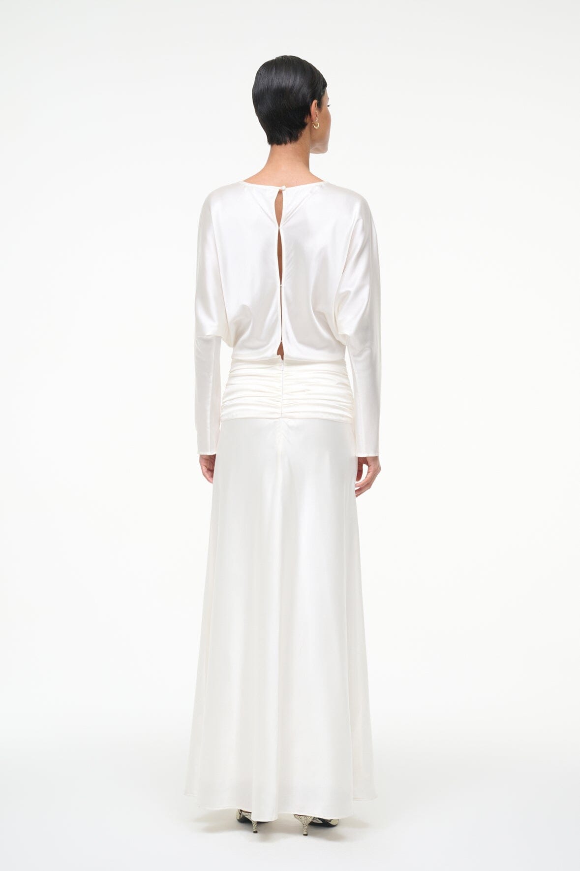 FREDA SILK DRESS | IVORY