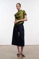 DAVINA SILK TOP | PEAR