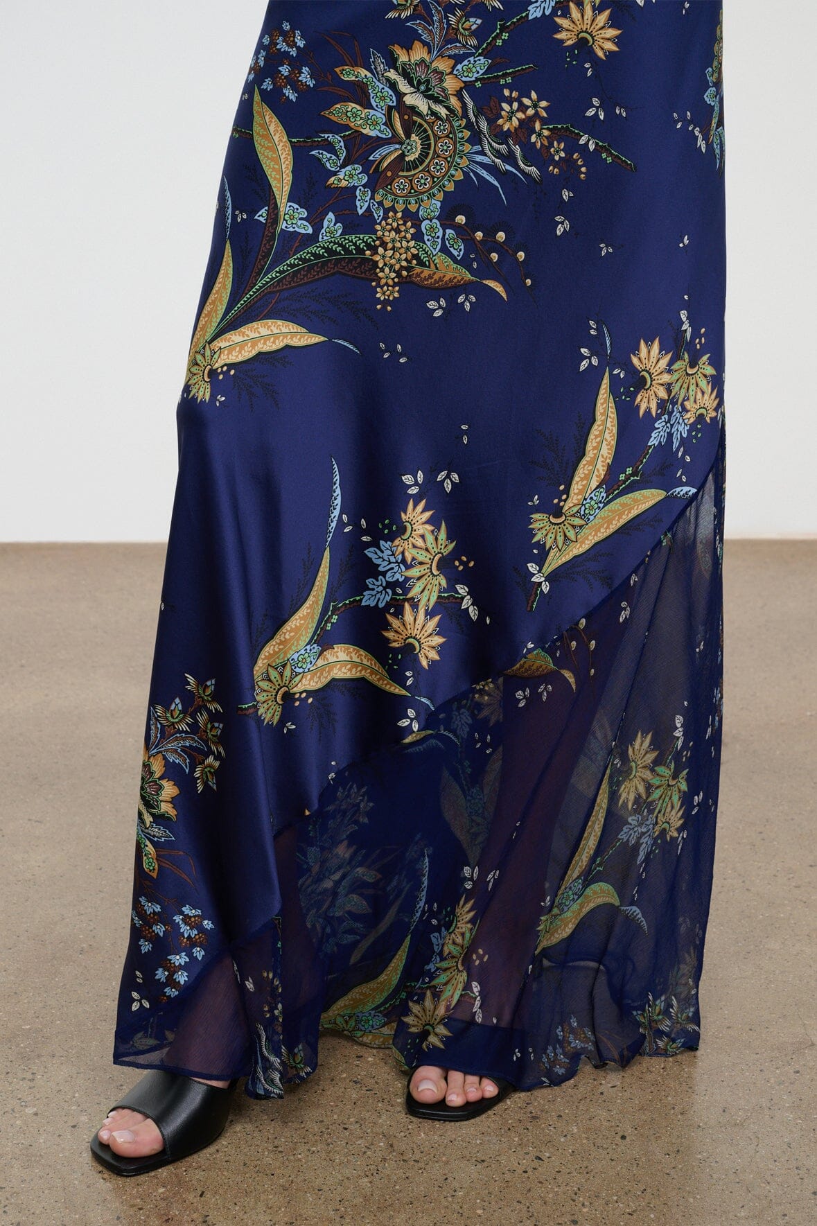 CHARLI SILK DRESS | TAPESTRY MIDNIGHT