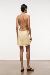 ANGELIQUE LINEN DRESS | BUTTER STUDS