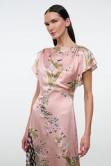 FAWN SILK DRESS | TAPESTRY ROSE MULTI