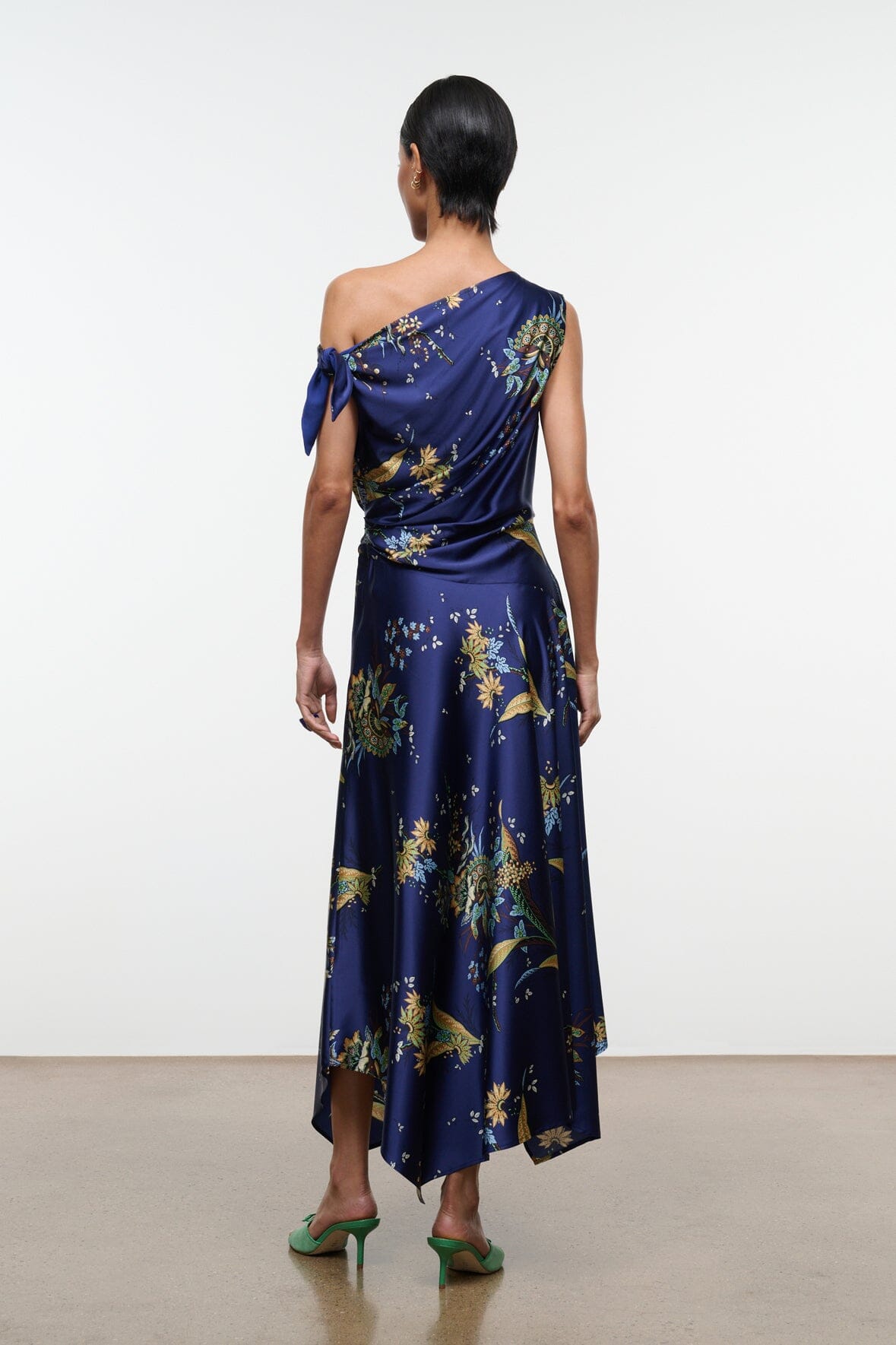 PORTIA SILK DRESS | TAPESTRY MIDNIGHT