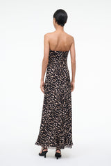 CASSIE SILK DRESS | TORTOISE
