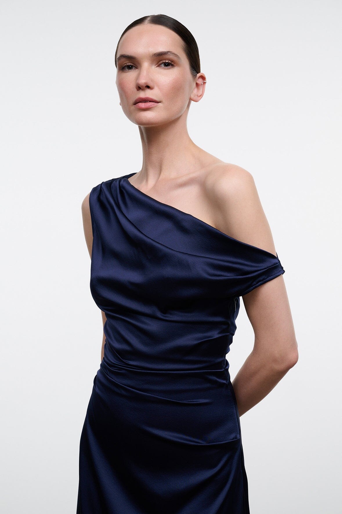 PHARE SILK DRESS | NAVY