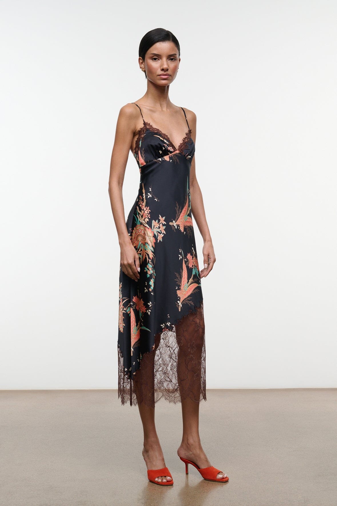 LARA SILK DRESS | TAPESTRY NOIR