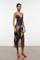 LARA SILK DRESS | TAPESTRY NOIR