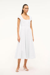 SHORT SLEEVE WELLS DRESS | WHITE