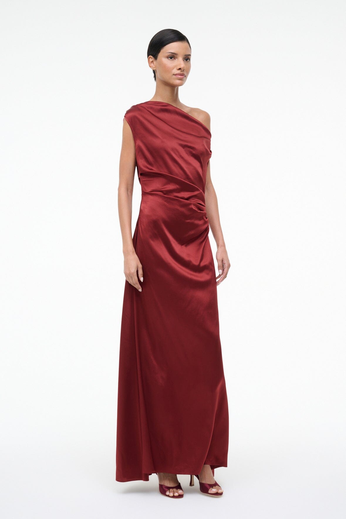 MAXI PHARE SILK DRESS | SANGRIA
