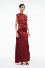 MAXI PHARE SILK DRESS | SANGRIA