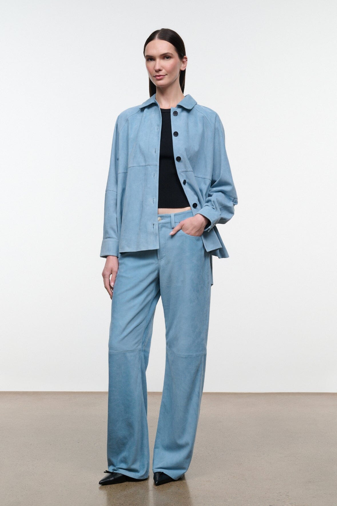 GUS SUEDE PANT | SKY