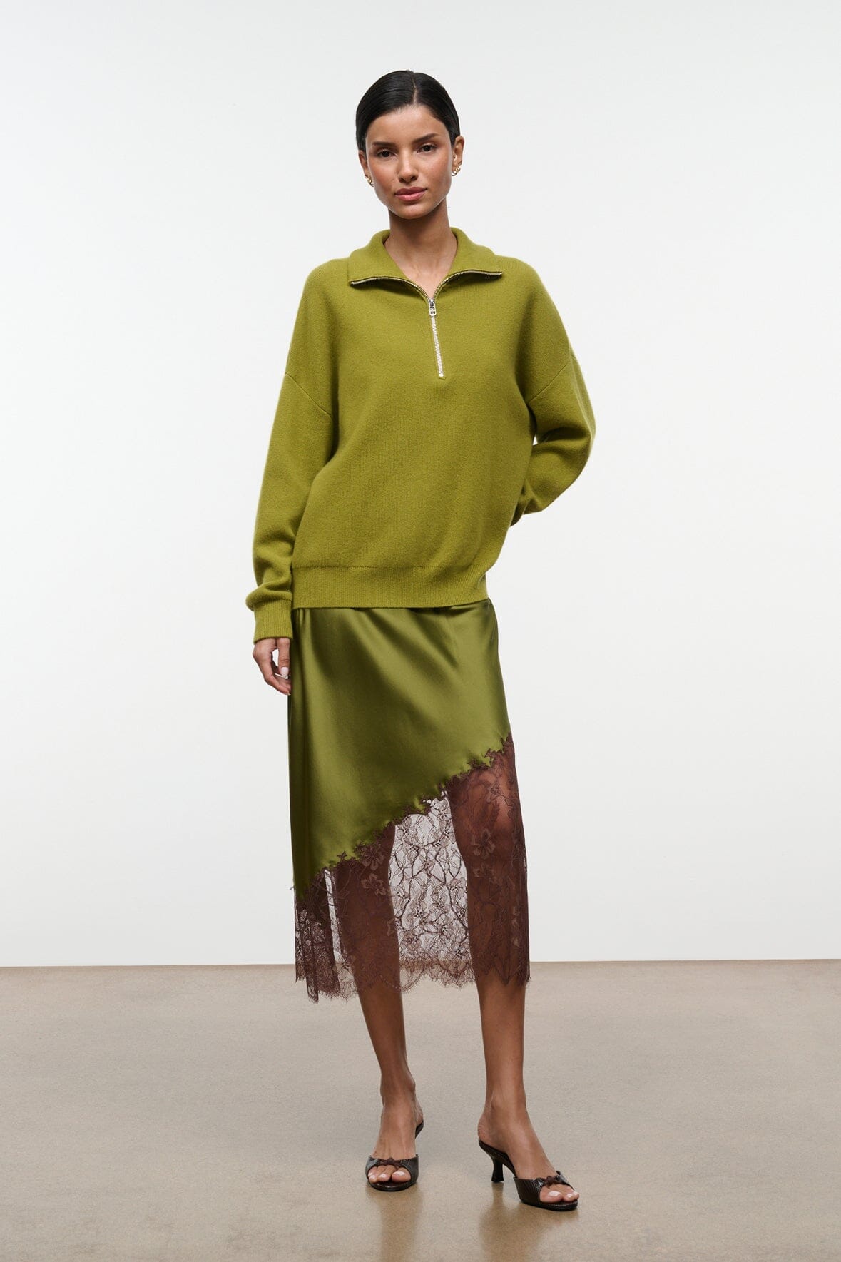 HUDSON CASHMERE SWEATER | PEAR