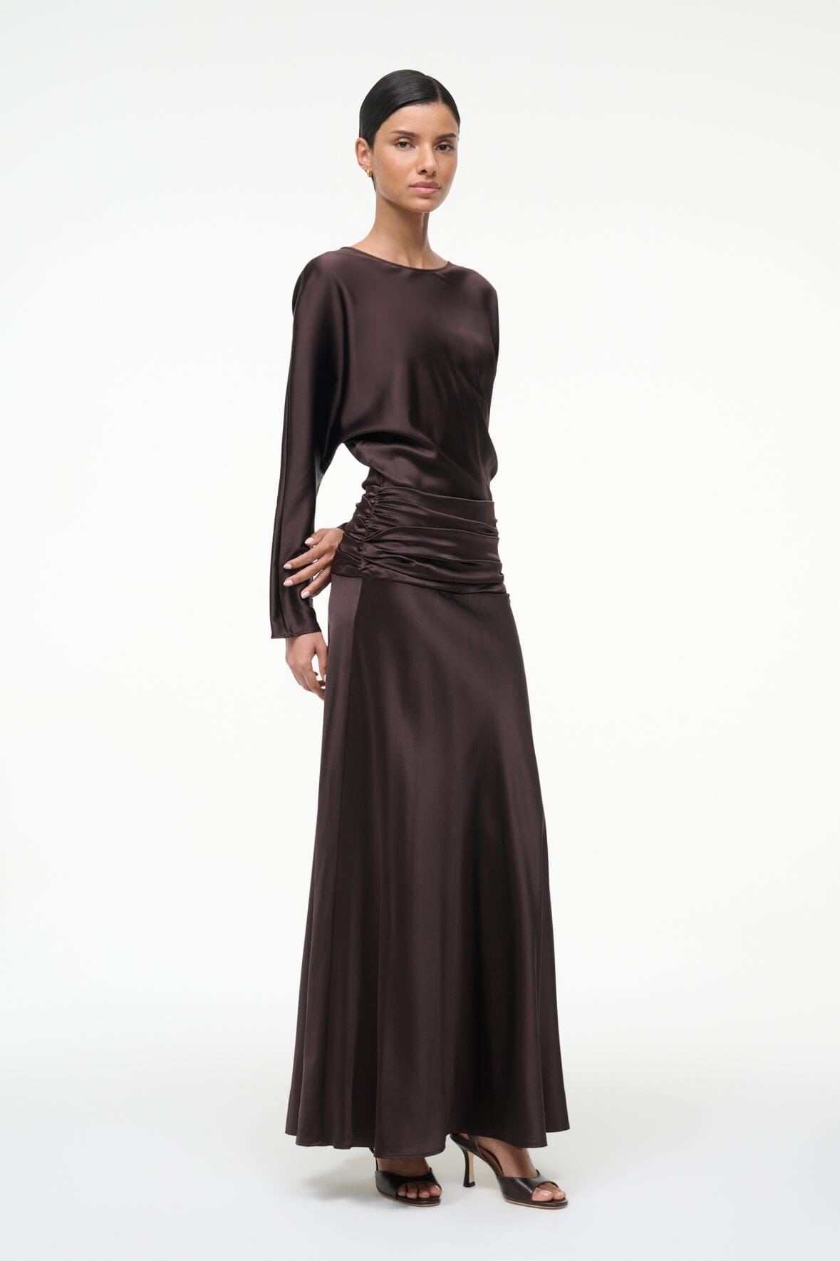 FREDA SILK DRESS | EARTH