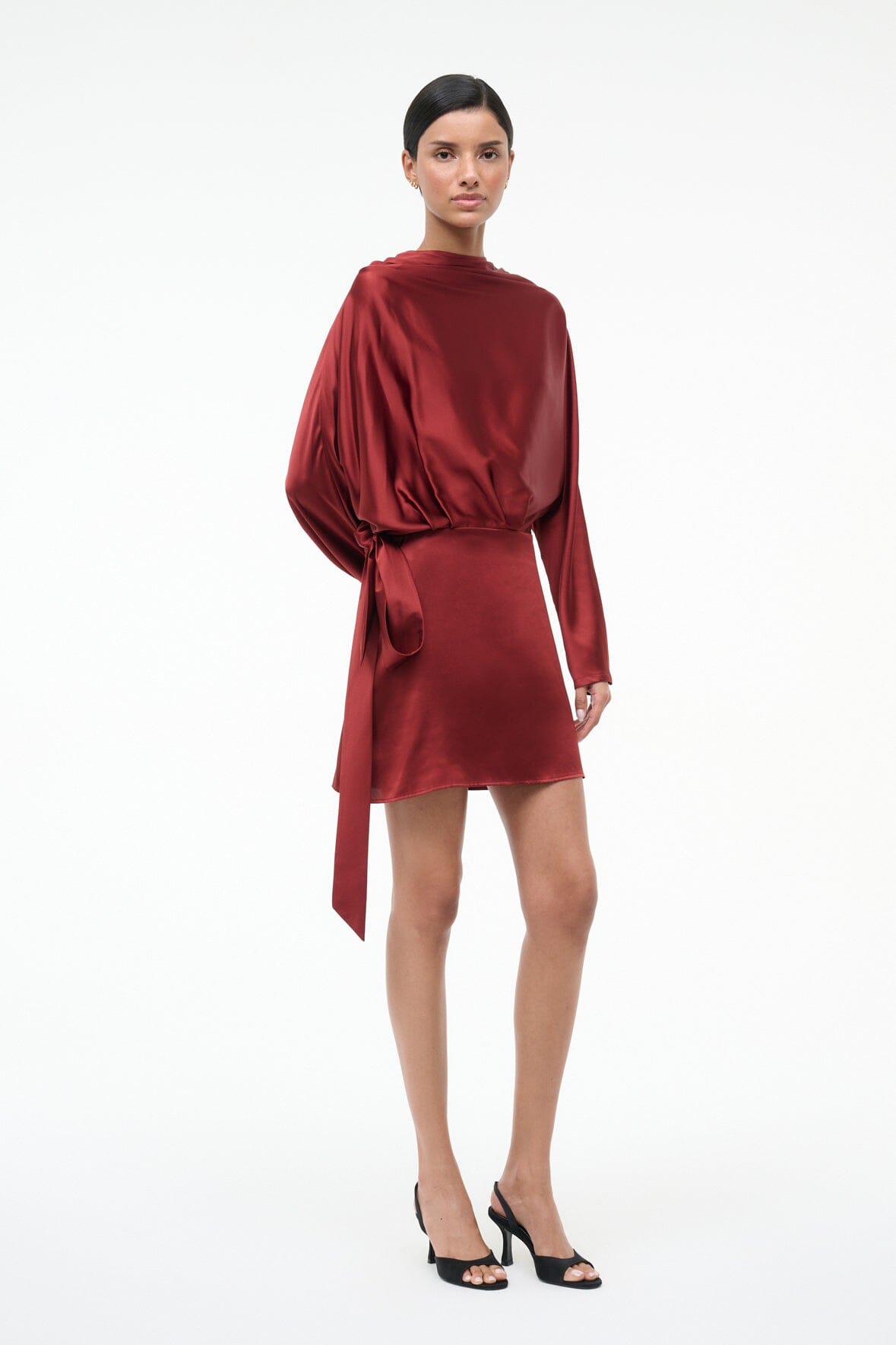 PHOEBE SILK MINI DRESS | SANGRIA