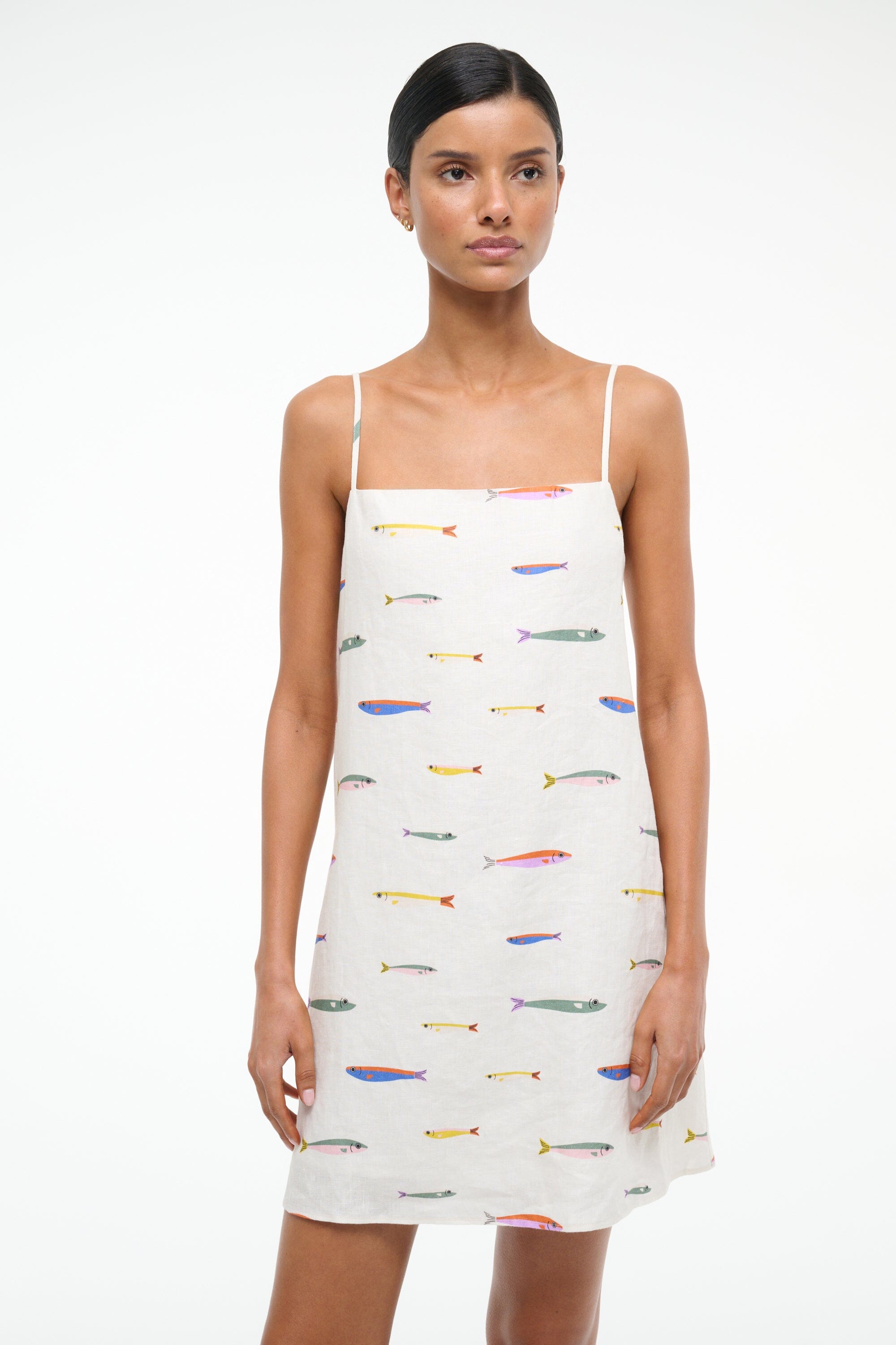 LAURA LINEN MINI DRESS | POP SARDINES IVORY