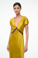 SAB SILK DRESS | TURMERIC