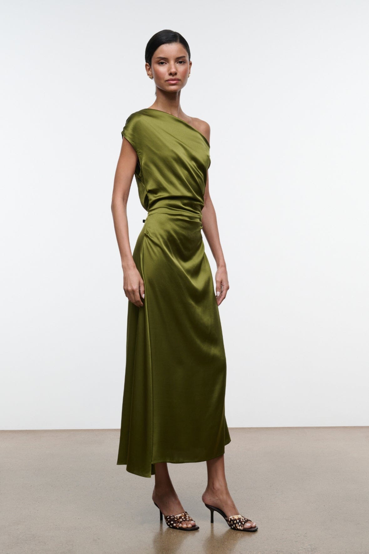 PHARE SILK DRESS | PEAR