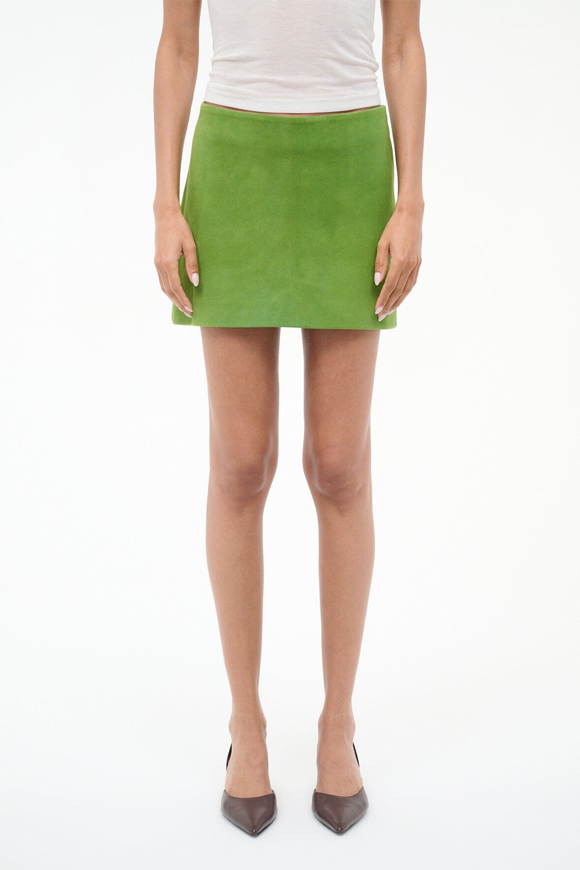 CREST SKIRT | LEAF SUEDE