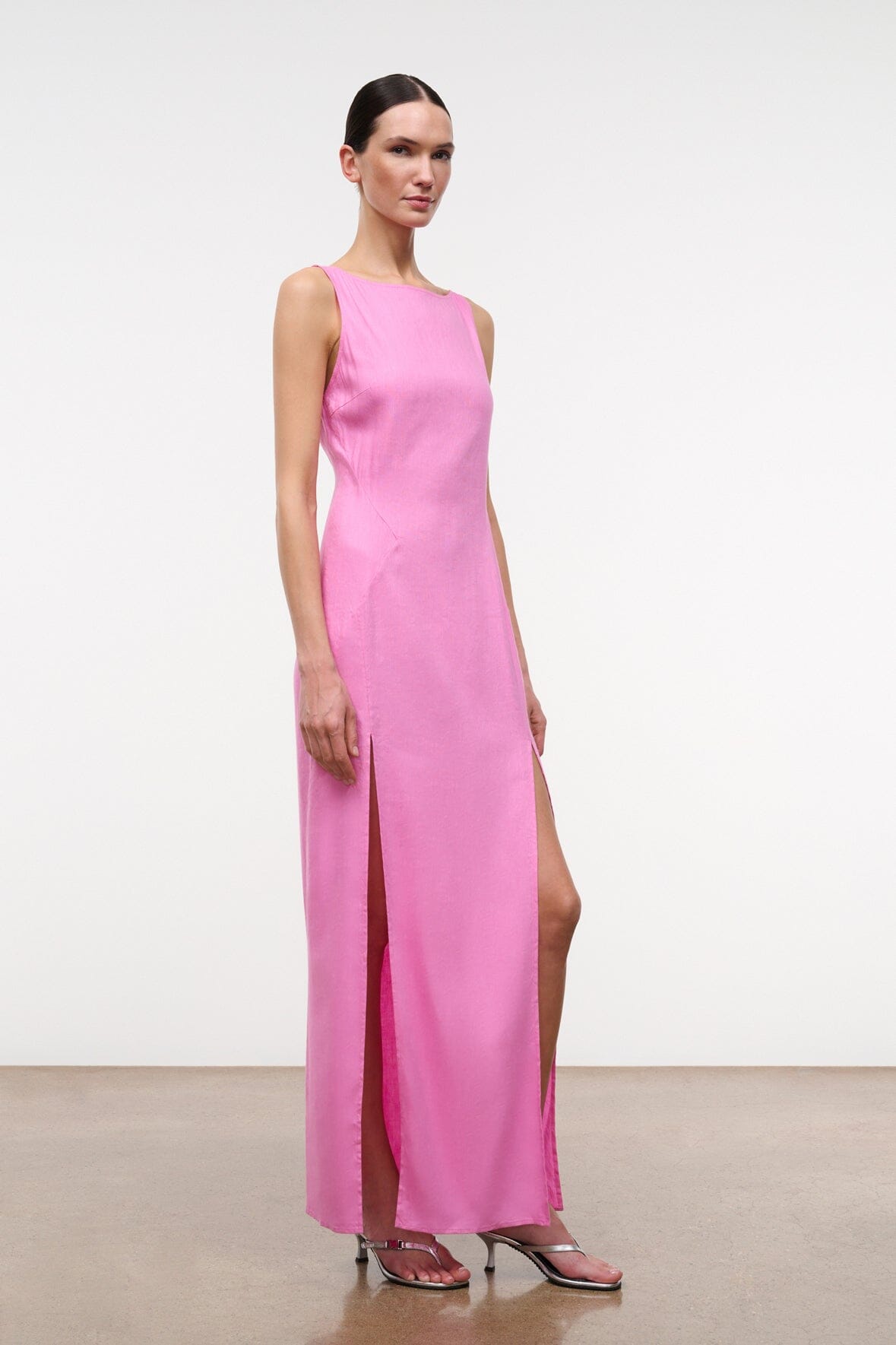 COSTA LINEN DRESS | ORCHID