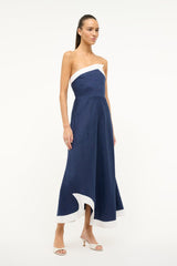 SIRANI DRESS | NAVY WHITE