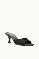BRIGITTE SATIN MULE | BLACK