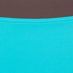 DEVON HIGH RISE BIKINI BOTTOM | TEAL DARK CHOCOLATE