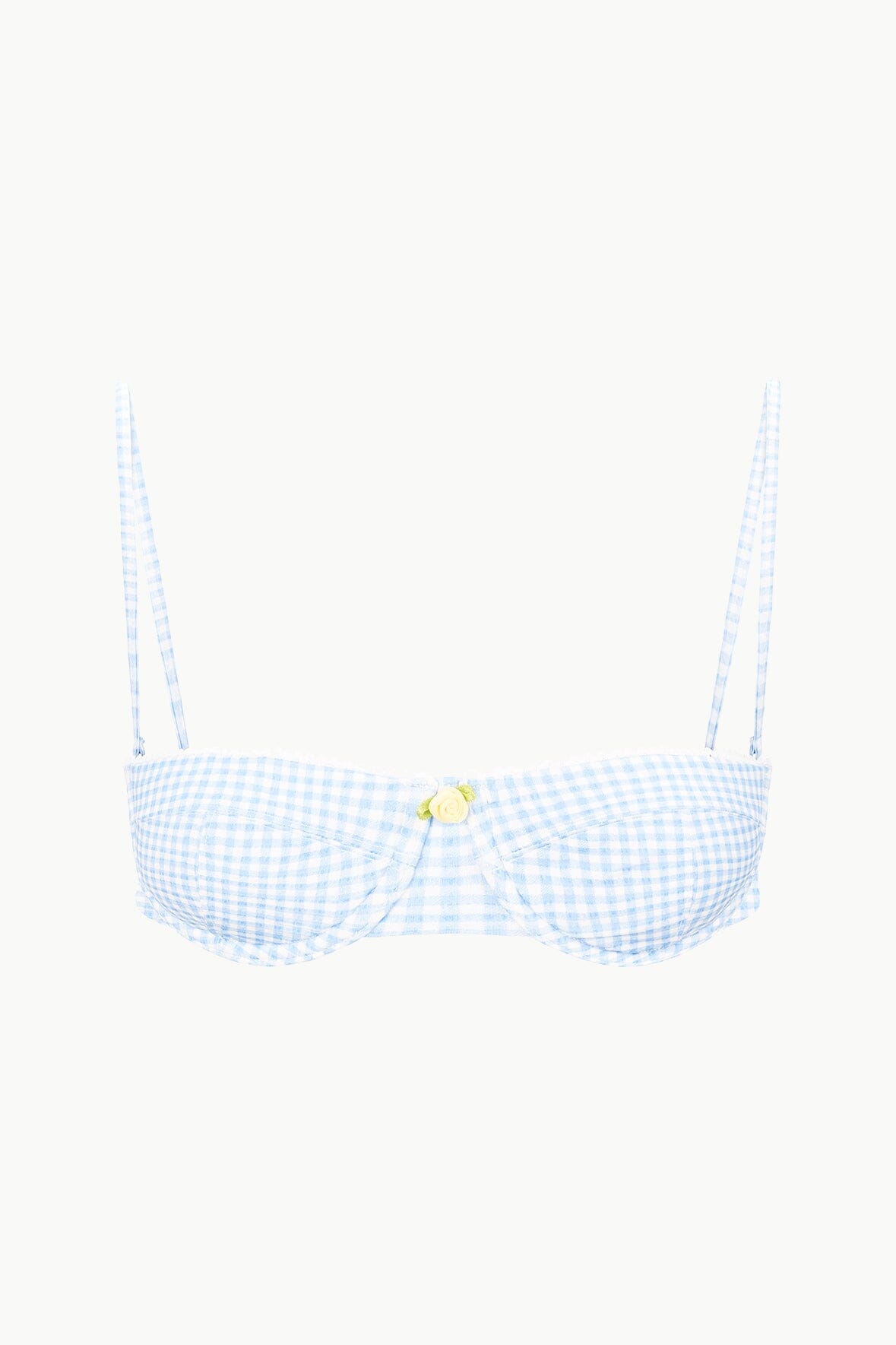 JO BALCONETTE BIKINI TOP | SKY MICRO CHECK