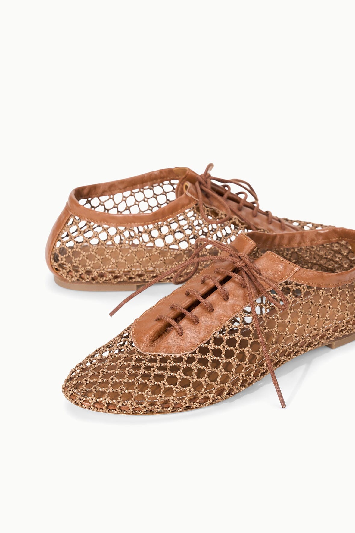 KIT LACE UP FLAT | TAN