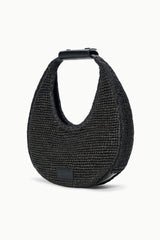 MOON RAFFIA BAG | BLACK RAFFIA