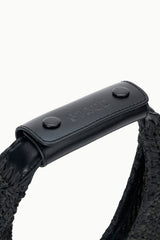 MOON RAFFIA BAG | BLACK RAFFIA