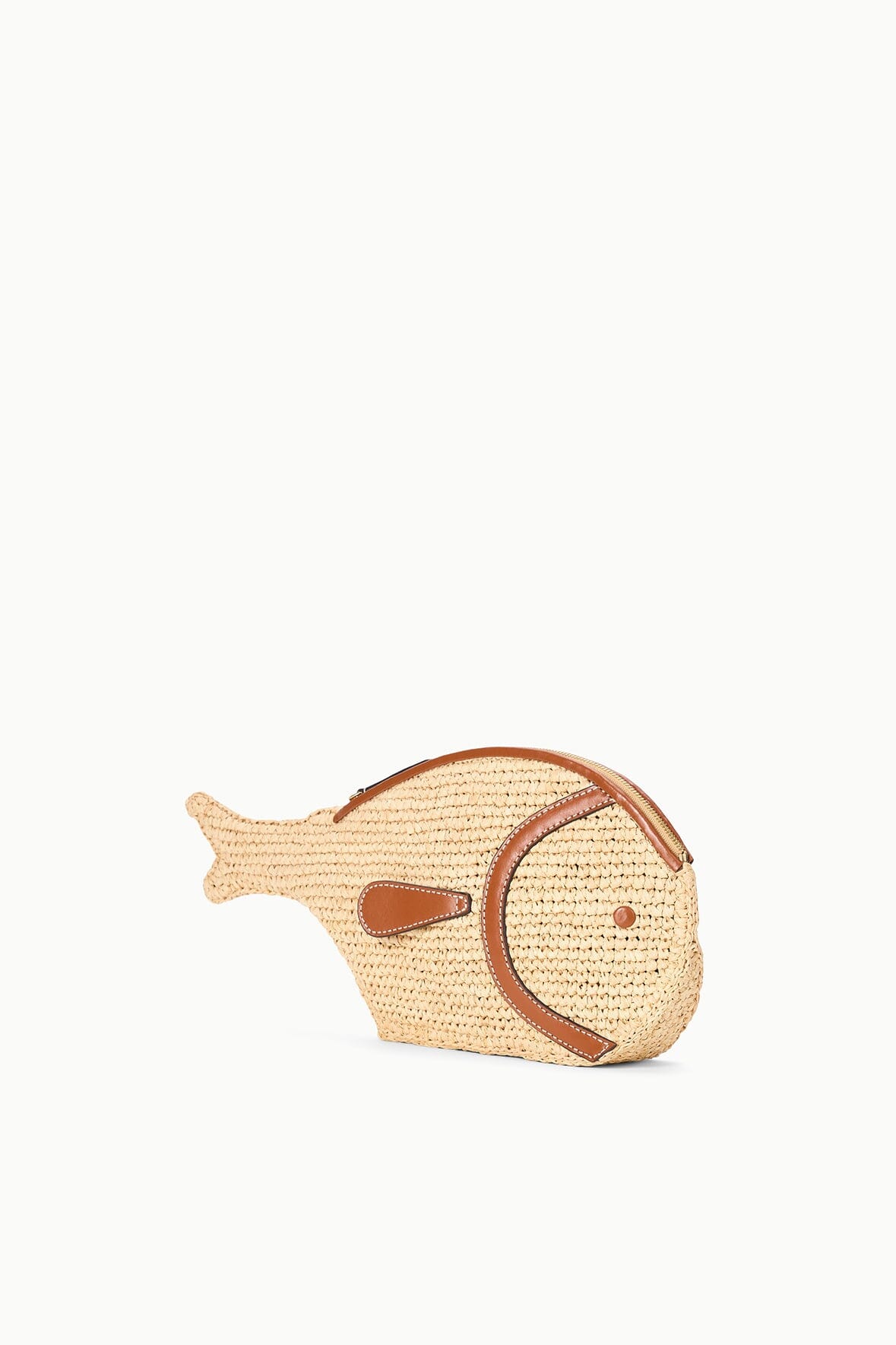 PESCE RAFFIA CLUTCH | NATURAL TAN