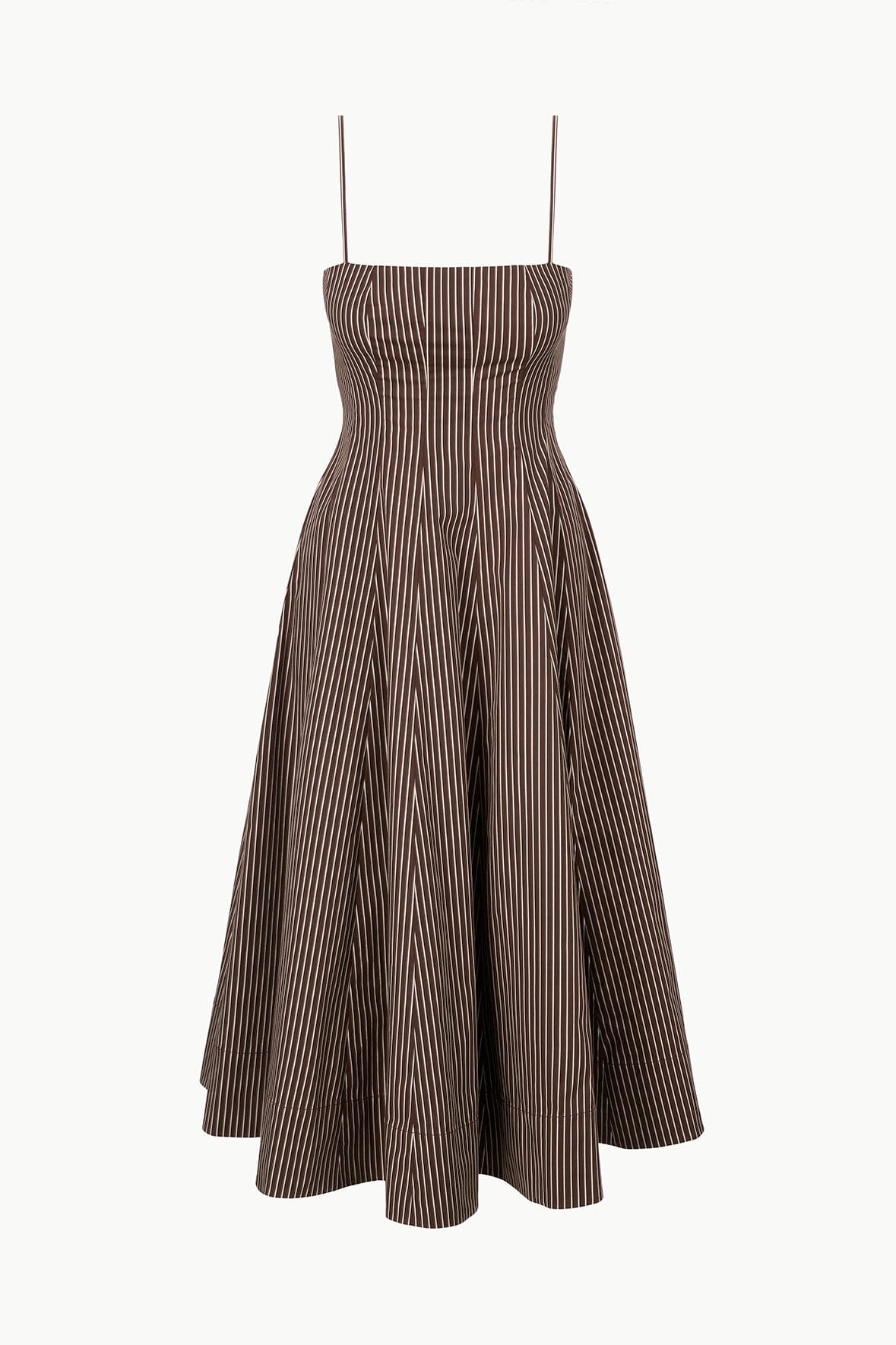 WYLIE DRESS | DARK OAK MICRO STRIPE